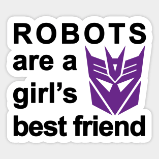 Robots are a girl's best friend - Decepticon Sticker